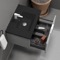 Small Bathroom Vanity With Black Sink, Floating, Modern, 26